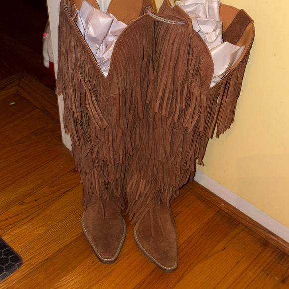 Dingo Shoes - DINGO WOMEN'S WILD CHILD SUEDE FRINGE TALL BOOTS NWOB Size 6.5